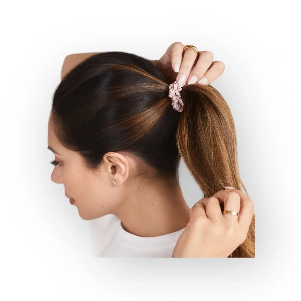 new Slip 𖦹 Skinny Silk Hair Scrunchie 𖦹 Rose Gold Leopard 𖦹 Luxury Gift Box